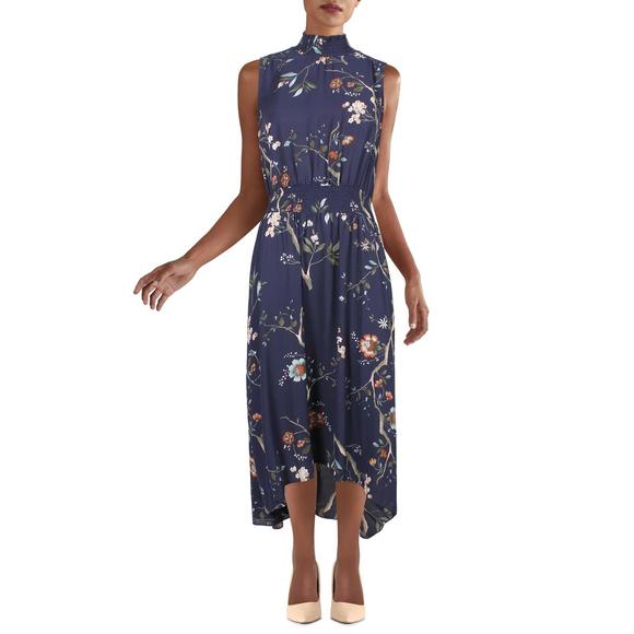 NANETTE LEPORE Womens Pocketed Floral Sleeveless Short A-Line Dress